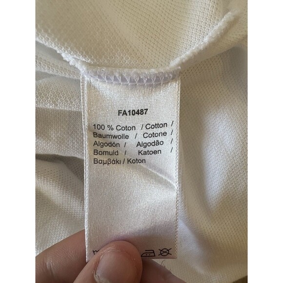 Lacoste Polo Shirt Mens XL White Logo Long Sleeve Size 6 Knit - Picture 6 of 6